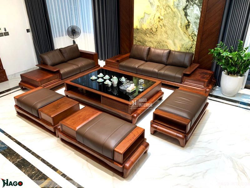 sofa gỗ hương đá
