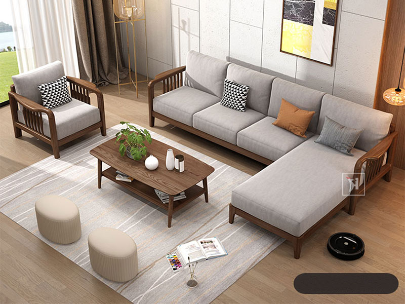 Sofa gỗ Hagovi dành cho phòng khách chung cư
