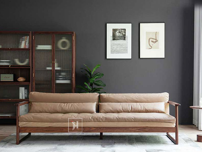 Sofa gỗ thiết kế nhỏ gọn, hiện đại