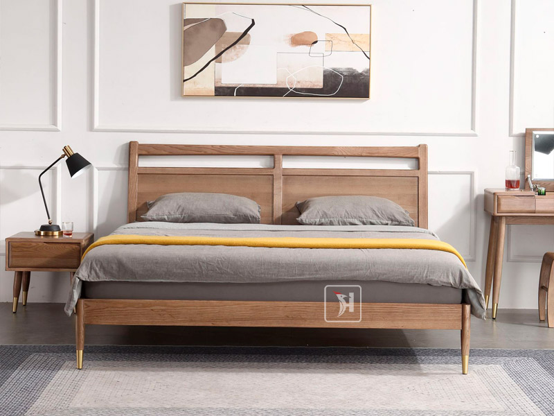 Giường ngủ gỗ tự nhiên nhập khẩu