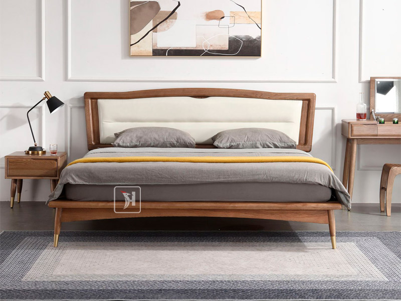 Giường ngủ gỗ sồi giá rẻ NL.GN04