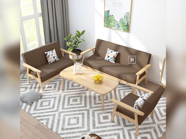 Sofa gỗ tự nhiên là xu hướng các gia đình chọn lựa với kiểu dáng mới lạ,