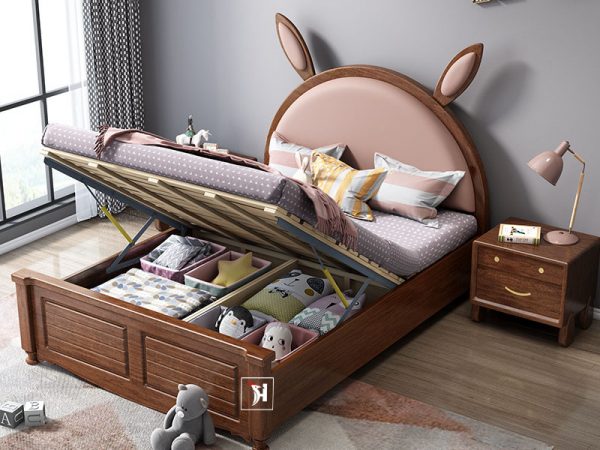 Giường ngủ được thiết kế tích hợp ngăn, hộc tiện lợi