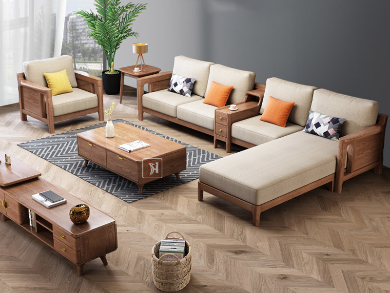 Sofa gỗ tự nhiên nhập khẩu cao cấp