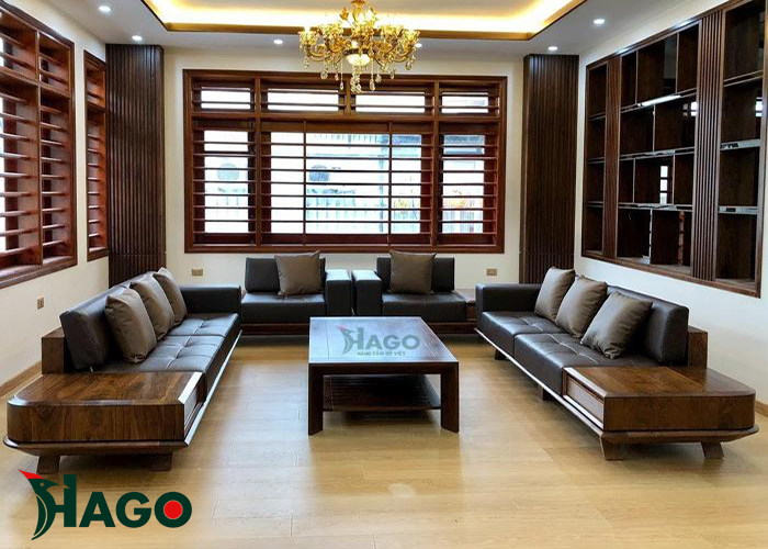 Sofa gỗ tự nhiên tại nội thất Hago