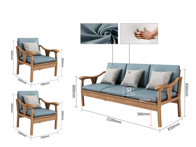 Kích thước, mẫu mã đệm phù hợp với sofa gỗ tự nhiên