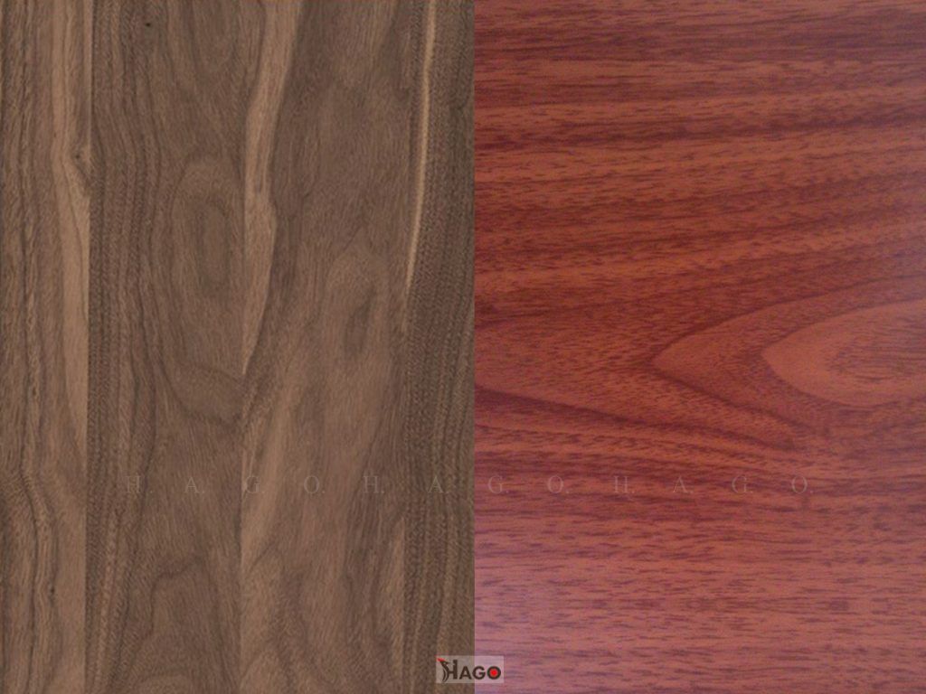nội thất gỗ óc chó và gỗ gõ đỏ