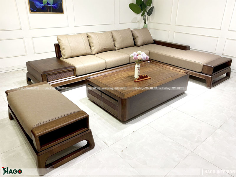 thiết kế sofa óc chó