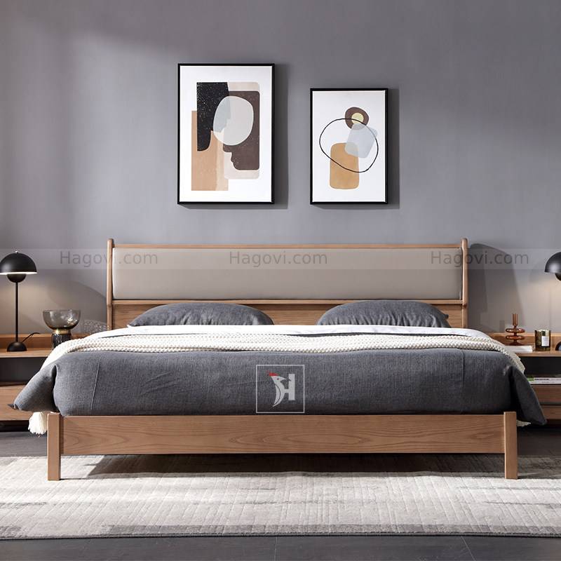 Giường ngủ gỗ sồi hiện đại ND.GN01